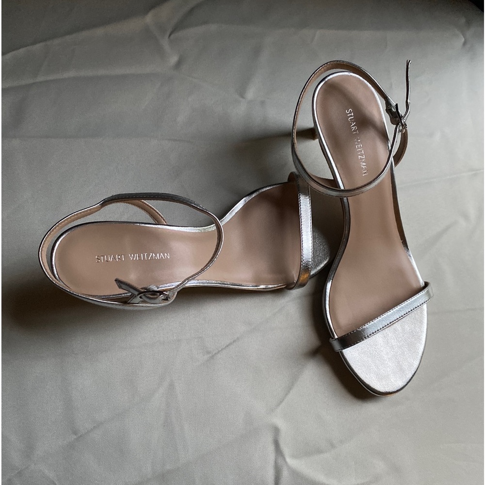 Stuart weitzman silver heels